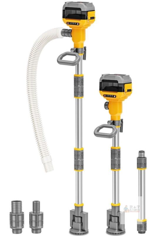 20V Cordless Stick Water Transfer Pump, Modular Hose, 6 ft Intake, Battery Powered Utility