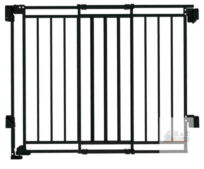 Iron Safety Gate SH21.002G, Adjustable 26.3&ndash;42.9in, Black, 30in Height, Walk-Through, 2022, Boxed