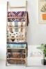 NEW 6.4ft Extra Wide Wooden Blanket Ladder, 11 Rungs, Burnt Brown Finish - 4
