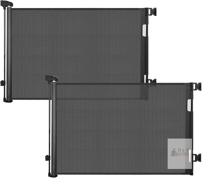 new Guangzhou Tusunny Retractable Safety Gate SH20.006D, 33" Tall, 55" Wide, Black