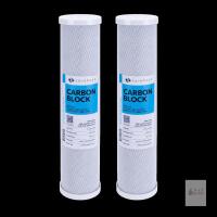 Aquaboon Carbon Block 20"x4.5" 5 Micron Water Filter Pair, 20,000 Gal Each, 7 GPM, BB Compatible