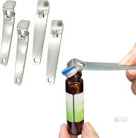New Set of 4 Mini Keychain Bottle Openers & Vial Cap Removers