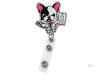 French Bulldog Eye Doctor Retractable Badge Reel & ID Holder