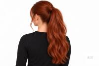 NEW 10 Individual 26" Copper Red Elastic Ponytail Hair Extensions &mdash; Colour #350
