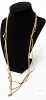 New Old Stock Gold-Tone Multi-Strand Bar-Link Necklace &ndash; Made in Canada