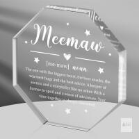 New Meemaw Appreciation Acrylic Desk Plaque from Grandkids