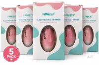 5 NEW FANSIDI Electric Nail Trimmer for Babies & Adults, Pink, 2 Speed, 6 Filing Heads, Storage Case