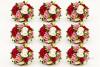 9 NEW Beautiful Artificial Rose Flower-Ball Centrepiece Burgundy/Dusty Pink/Ivory, Approx. 10&ndash;12" Very nice quality&ndash; Stand Not Included nor required