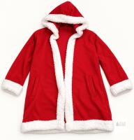New Red Santa Hooded Coat with White Faux Fur Trim and Pockets (looks M/L)