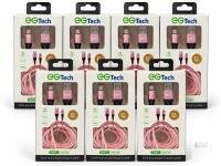 7 New EGTech 12ft Braided Micro USB Charging Cable, 2.1A, Rose Gold, Model 11RG-4M