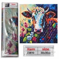 new Floral Cow Diamond Painting Kit &ndash; 30 &times; 30 cm