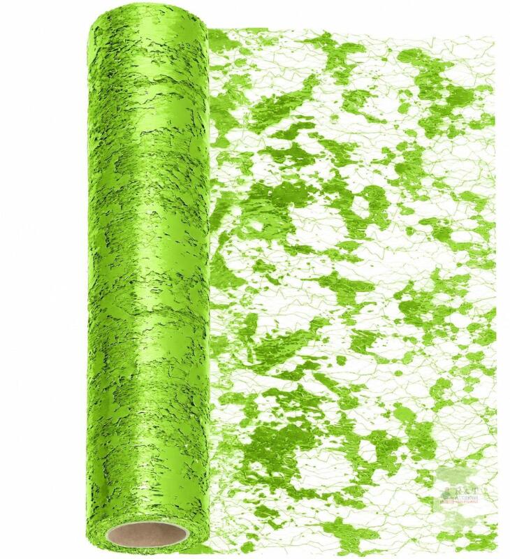 New Roll Swpeet Green Glitter Foil Mesh Table Runner &ndash; 11" &times; 354"