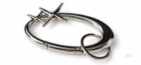 NEW 4" Extra Large Silver Star Carabiner Keychain with Key Ring