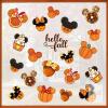 New Mfault Hello Fall Cartoon Mouse Window Clings 4 Sheets, Autumn Pumpkin Doughnut Acorn Cupcake Stickers Decals Decorations, Maple Leaves Seasonal Home Kitchen Decor - 2