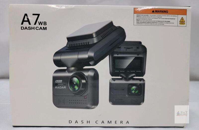 NEW TIESFONG A7WB 3-Channel Dash Cam 4K Front 1080P Rear Inside 24-Hour Radar Parking Mode