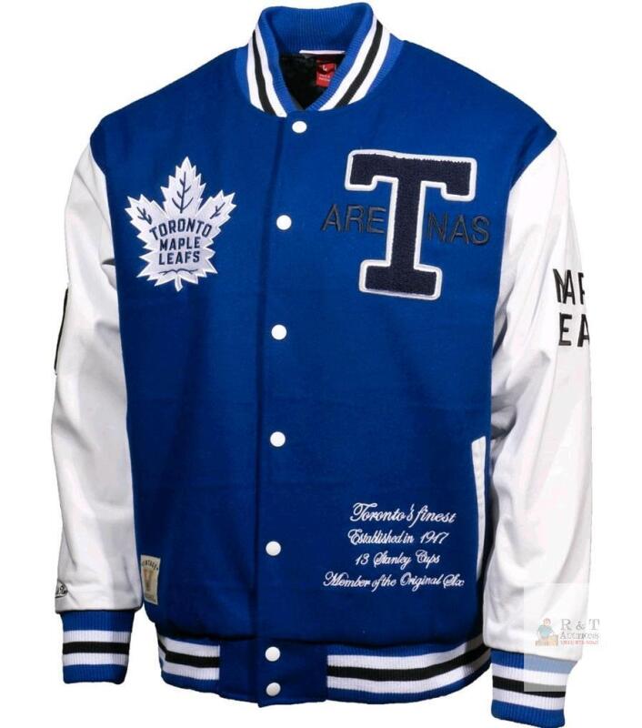 Mitchell & Ness Toronto Maple Leafs "Arenas" Varsity Jacket, XL, Wool Body, Leather Sleeves