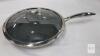 HexClad 12 Inch Hybrid Nonstick Fry Pan with Glass Lid, Stainless Steel Handle, Induction Ready