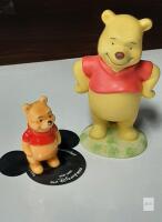Lot of 2 Vintage Winnie the Pooh Figurines &ndash; Large Display Figure & Small Disney Figure- (4" tallest)