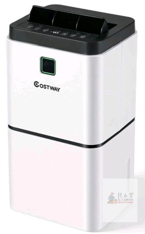 new COSTWAY 1500 Sq. Ft Portable Dehumidifier, 24 Pints/Day, 0.5 Gallon Tank, Auto/Manual Drainage