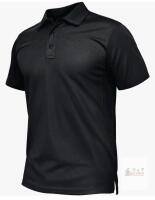 NEW TACVASEN Men's 2XL Black Short Sleeve Polo Shirt, Cotton Blend, Lightweight, New, X00442WKVX
