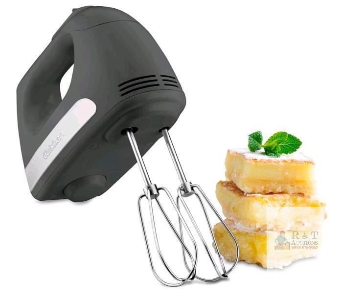 NEW Cuisinart HM-3BKC Power Advantage 3-Speed Hand Mixer, 200W, Black, Stainless Beaters, Heel Rest