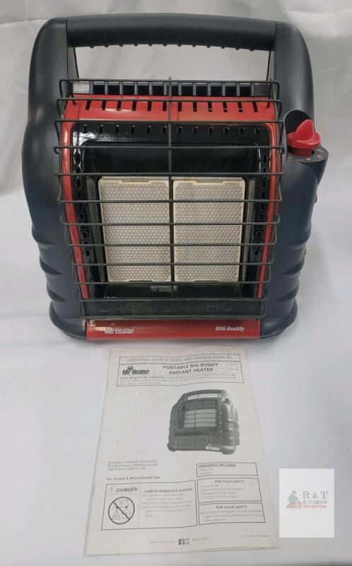 Mr. Heater Big Buddy MH18B Portable Propane Radiant Heater, 18,000 BTU, w/ Manual