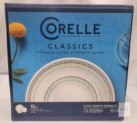 Corelle Paloma 12-Piece Dinnerware Set &ndash; Vitrelle Glass, Service for 4