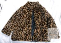 NEW Leopard Print Faux Fur Coat/Jacket, Women's 2XL, Plush Lined, Open Front