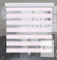 NEW KELIXU 30"x72" White Cordless Zebra Roller Blinds, Dual Layer Sheer Light Filtering, Valance Cover