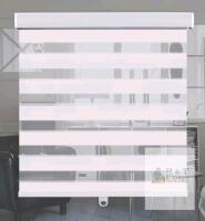 NEW KELIXU Zebra Blinds 32" x 72", White, Cordless Dual Layer Day-Night Roller, Valance Cover