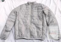 NEW Light Grey XS Quilted Jacket with Zipper Closure and Side Pockets