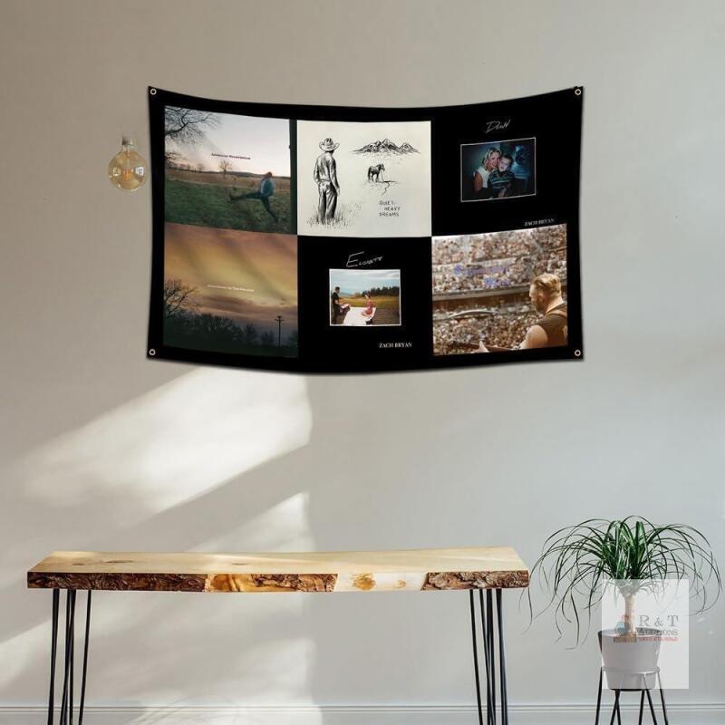 New Zach Bryan Album Cover Collage Tapestry &ndash; 3 &times; 5 ft