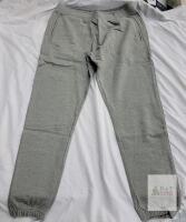 NEW XL Gray Jogger Sweatpants with Drawstring Waist, Elastic Cuffs, Three Pockets