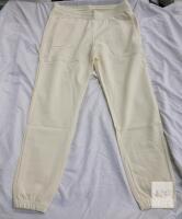NEW XL Cream Sweatpants with Elastic Waist, Drawstring, Elastic Cuffs, Front Pockets