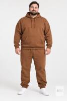 NEW Brown XL Hoodie & Sweatpants Set, Cotton-Poly Blend, Regular Fit, Unisex