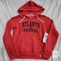 NEW Women's '47 Brand Atlanta Braves Red Hoodie Sweatshirt, Size Small
