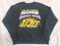 NEW LA JET SOCIETY Men's Crewneck Sweatshirt, Medium, Black, '16x MF'n World Champions' Design