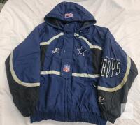 Vintage 1990s Logo Athletic Pro Line Dallas Cowboys Hooded Winter Jacket - Size Large