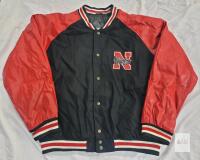 Steve & Barry&rsquo;s Nebraska Huskers Varsity Jacket, Size L, Black/Red, Embroidered Logos