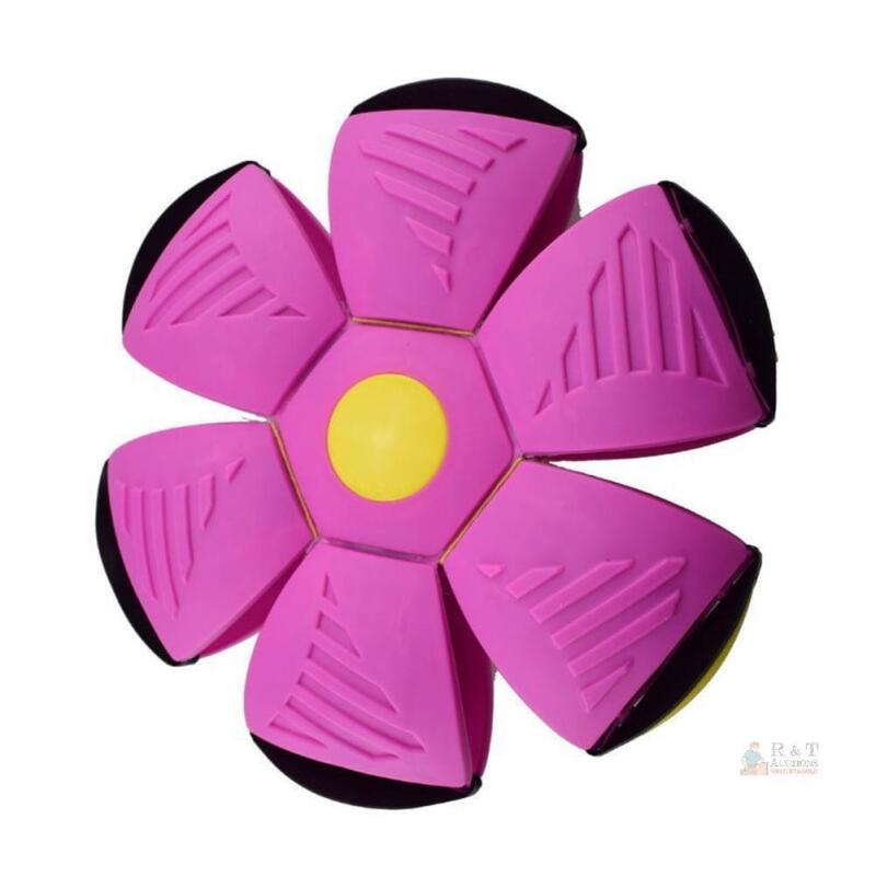 Transforming Ball Frisbee Toy &ndash; Pink, 7.1" Disc to 5.5" Ball, New in Package