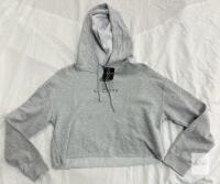 Society La Jet Montreal Crop Hoodie, Medium, Grey, Cropped Pullover with Logo