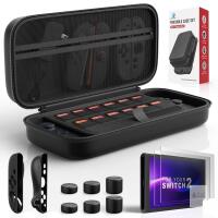 Carrying Case for Nintendo Switch 2, All-in-One Switch Accessories Kit Portable protective case for Switch 2 Console, 2x HD Screen Protectors, 2x JoyCon Covers, 6x Thumbstick Grips