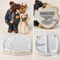 Boyds Bears Bearstone &ldquo;Mr. & Mrs. Everlove&rdquo; Wedding Figurine with Base, 2001