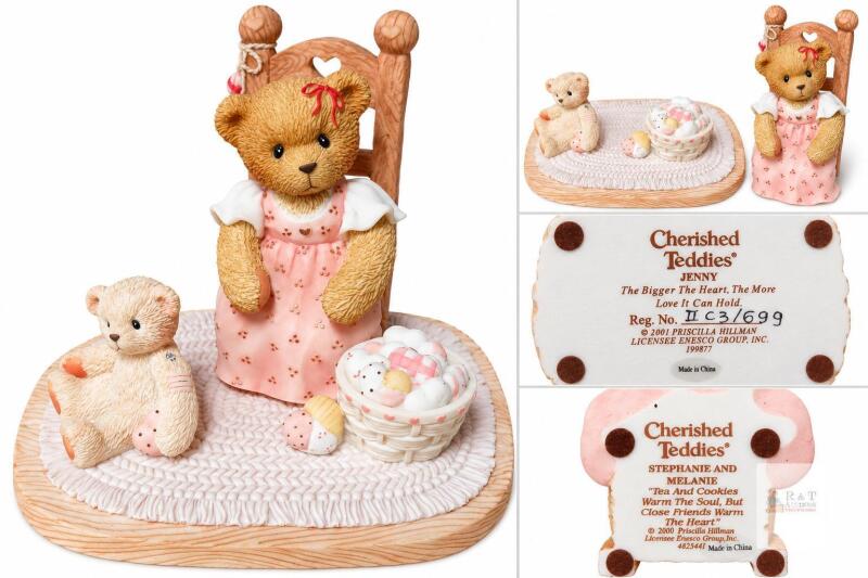 Cherished Teddies &ldquo;Jenny&rdquo; & &ldquo;Stephanie and Melanie&rdquo; Figurine Set by Enesco