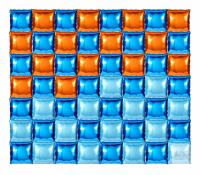 New 56pcs Square Foil Balloons, Navy Orange & Blue Light Blue Double Sided Foil Balloons