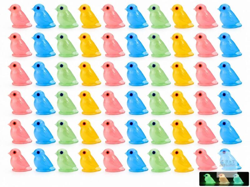 NEW 60 Mini Luminous Bird Figures &mdash; Assorted Colours
