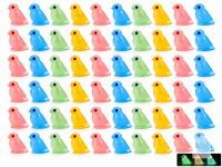 NEW 60 Mini Luminous Bird Figures &mdash; Assorted Colours
