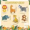 New 6pcs Jungle Safari Animal Balloons Birthday Party Decorations Giant Safari Balloon for Boy Wild One Theme Zoo Monkey Elephant Zebra Leopard Crocodile Giraffe Shaped - 2