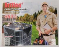 Artllon AR-AC018-32in Air Conditioner Cover, 32" x 32", Black PVC Mesh, Includes Bungee Cords