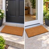 2 Blank Doormat Coir 30x17 Inch for Screen Printing, Blank Door Mat for Crafts, Plain Welcome Mat for Small Biz